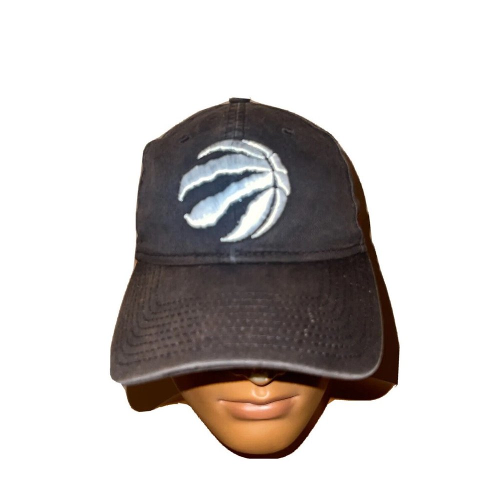 New Era Men Black SnapBack Toronto Raptors Baseball Hat Cap Throwback Logo Vince
